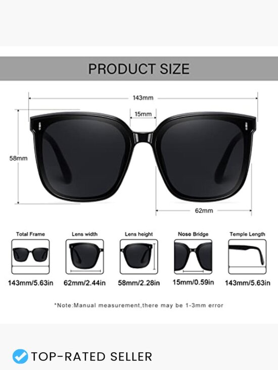 Oversized Square Sunglasses Retro Classic Style UV400 Protection Daily Wear main image 7